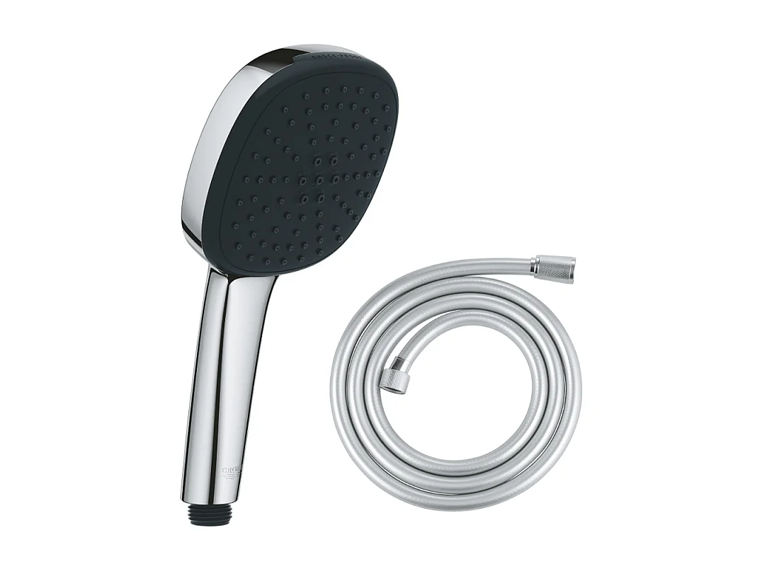 Pack mitigeur mécanique GROHE Start Loop + Douchette 2 jets GROHE Vitalio Comfort 110 + Flexible1750 mm et support