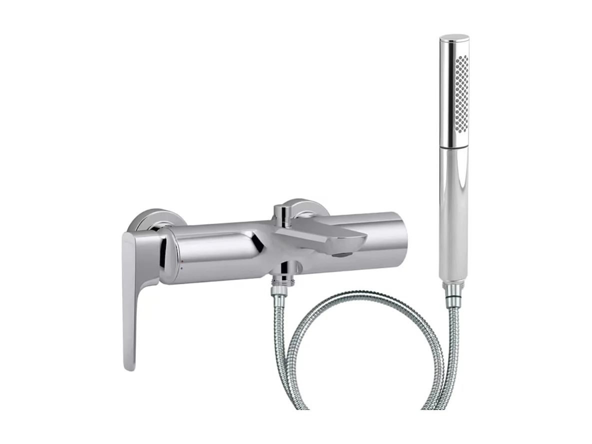 Pack mitigeur bain douche JACOB DELAFON Aléo+ + douchette Shift Ellipse + flexible à écrou 175 cm