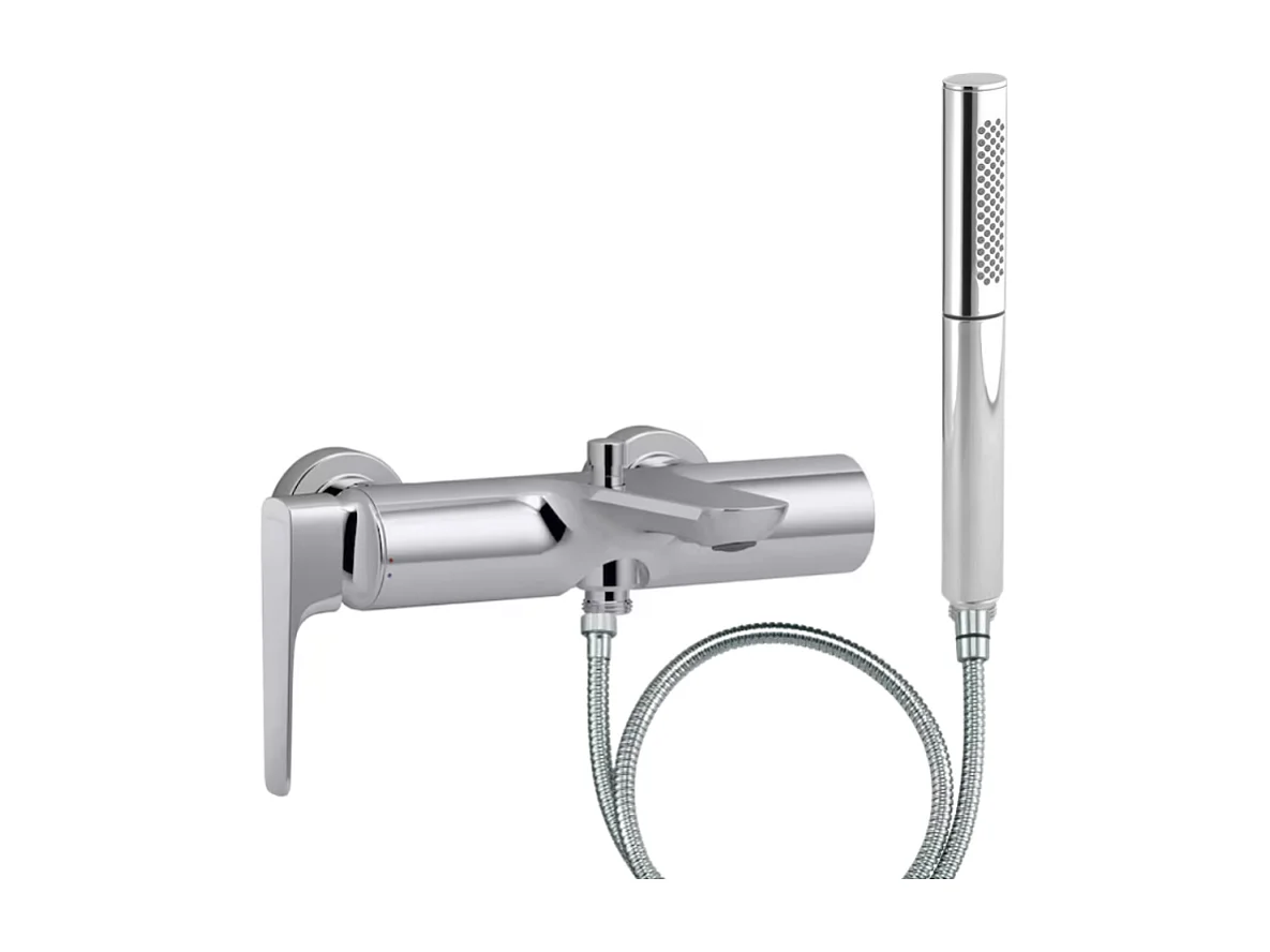 Pack mitigeur bain douche JACOB DELAFON Aléo+ + douchette Shift Ellipse + flexible à écrou 175 cm