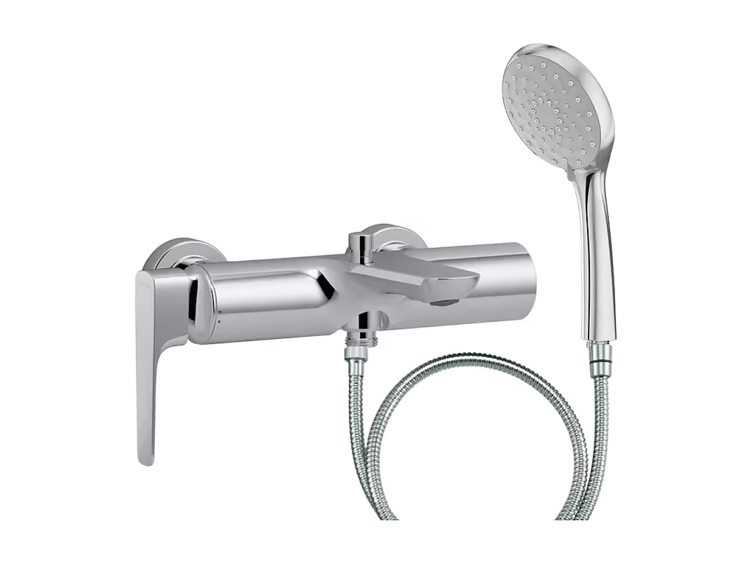 Pack mitigeur bain douche JACOB DELAFON Aléo+ + douchette Awaken + flexible à écrou 175 cm