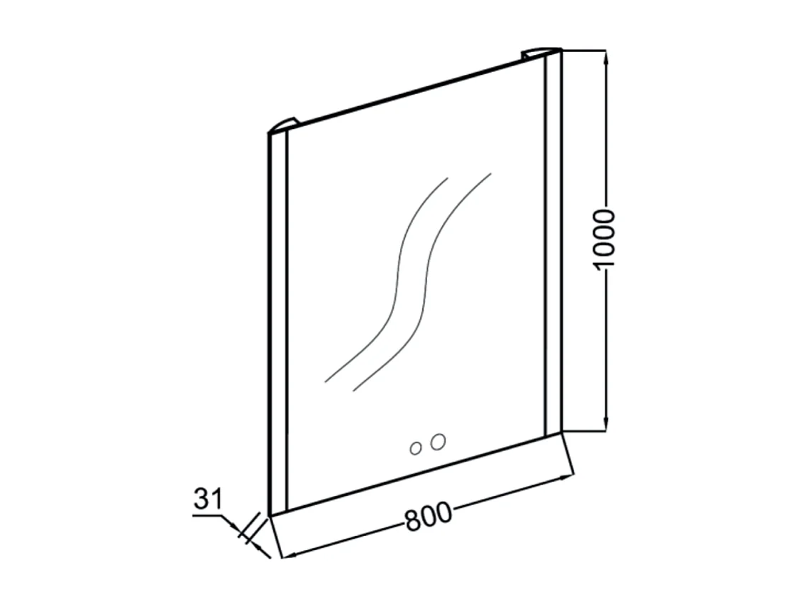 Miroir LED 2 trous 80 cm + mitigeur lavabo encastré JACOB DELAFON Grands Boulevards Chromé + corps encastré