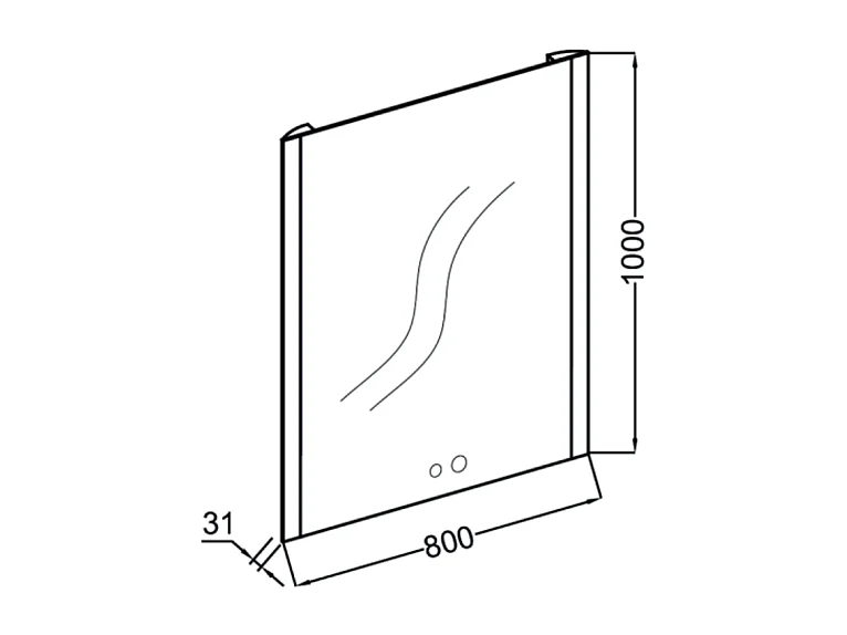 Miroir LED 2 trous 80 cm + mitigeur lavabo encastré JACOB DELAFON Grands Boulevards Chromé + corps encastré