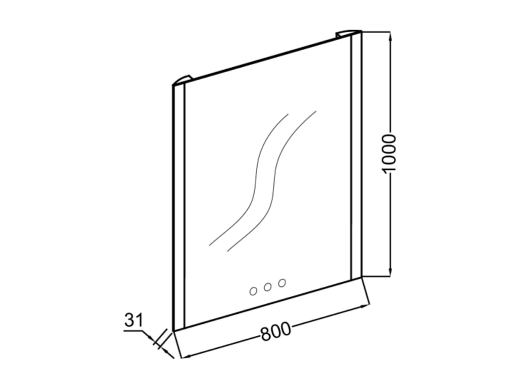 Miroir 3 trous 80 cm + mélangeur lavabo encastré 3 trous JACOB DELAFON Grands Boulevards marbré orage et laiton brossé
