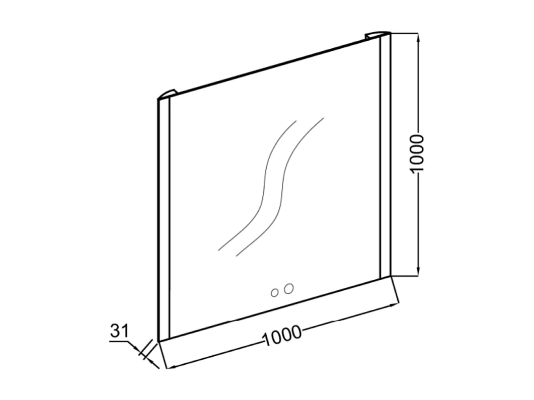 Miroir LED 2 trous 100 cm + mitigeur lavabo encastré JACOB DELAFON Grands Boulevards Laiton brossé + corps encastré