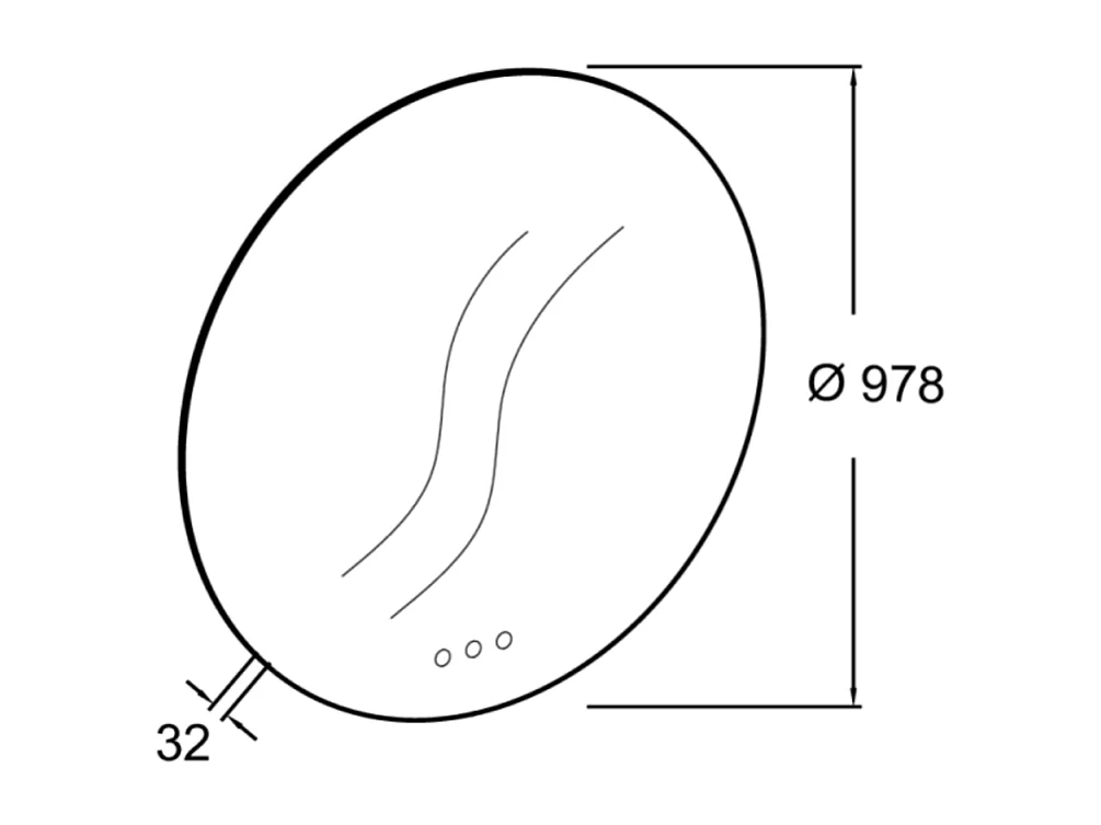 Miroir LED rond 3 trous + mélangeur lavabo encastré 3 trous JACOB DELAFON Grands Boulevards douceur minérale et noir