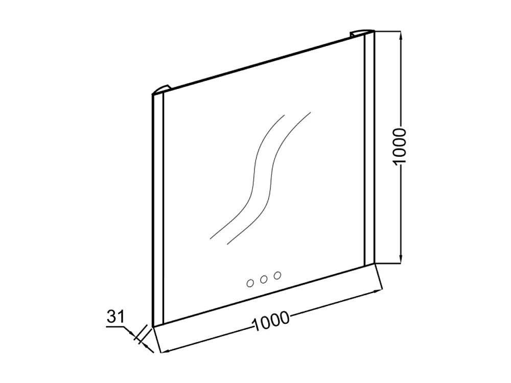 Miroir 3 trous 100 cm + mélangeur lavabo encastré 3 trous JACOB DELAFON Grands Boulevards marbre envoûtant et laiton brossé