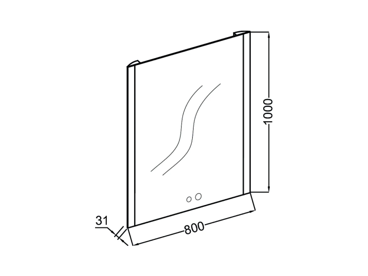 Miroir LED 2 trous 80 cm + mitigeur lavabo encastré JACOB DELAFON Grands Boulevards Laiton brossé + corps encastré