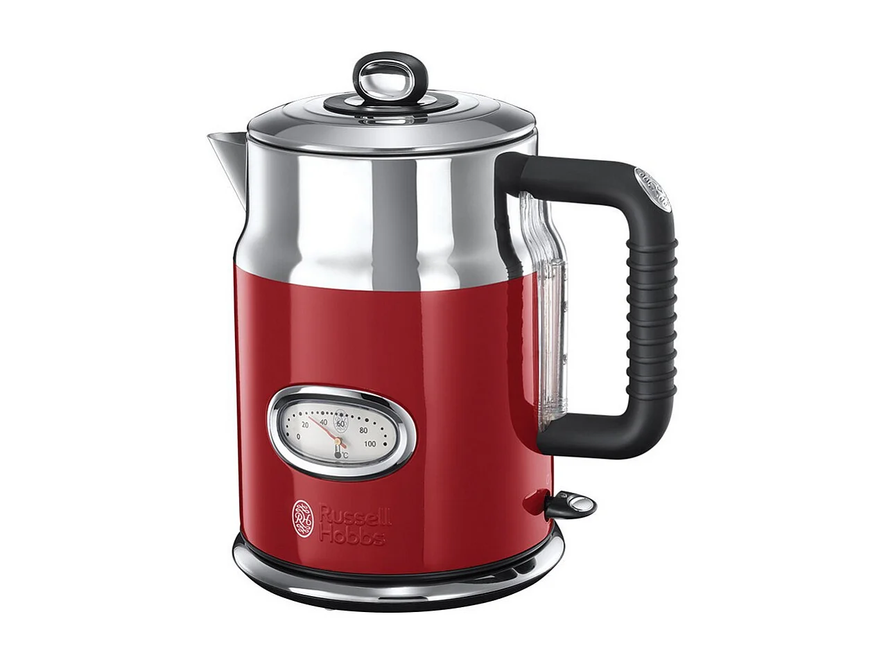 Russell Hobbs Retro Ribbon bollitore elettrico 1,7 L 2400 W Rosso, Argento