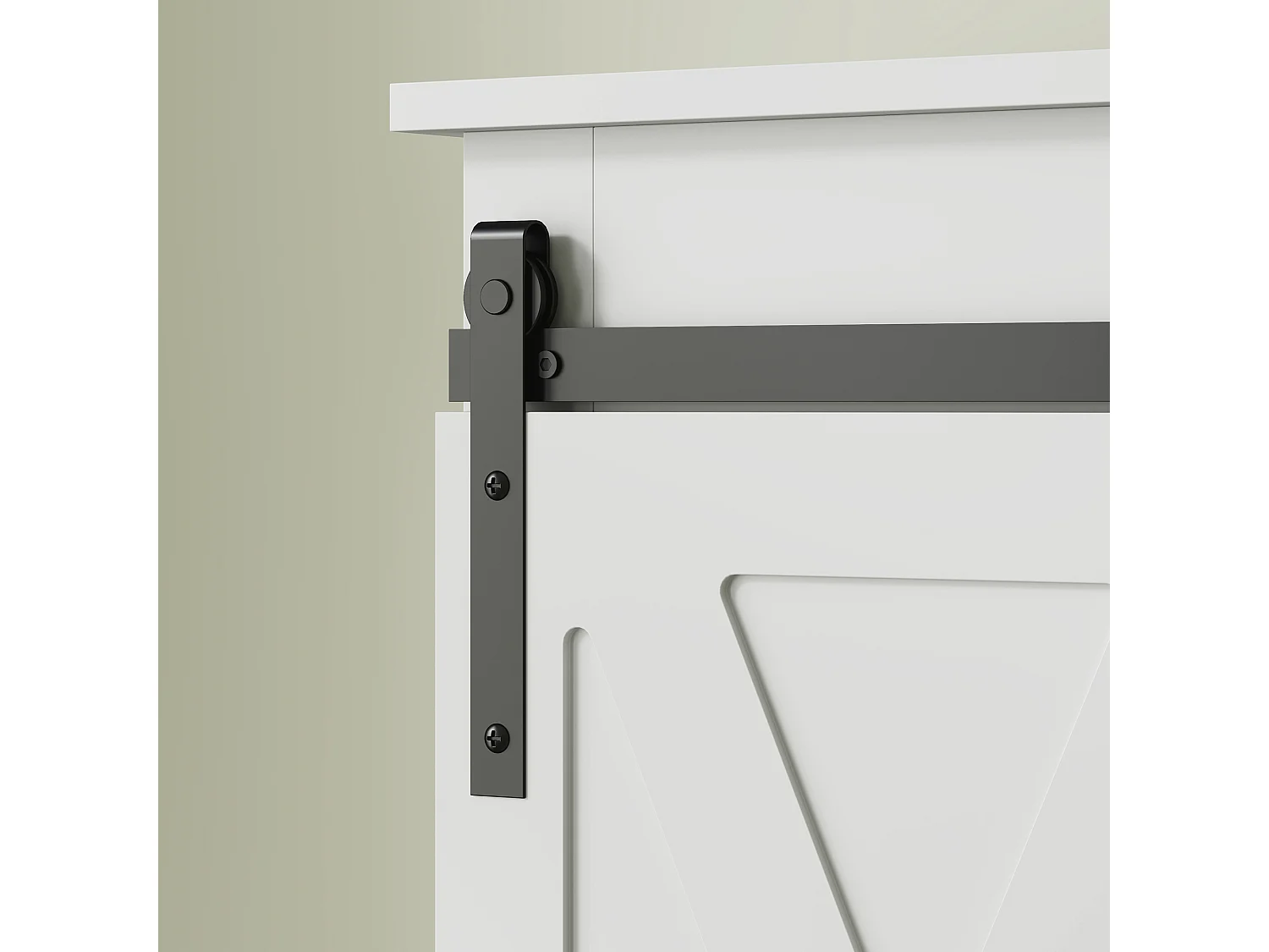 Meuble WC dessus de toilette 6 compartiments porte coulissante blanc