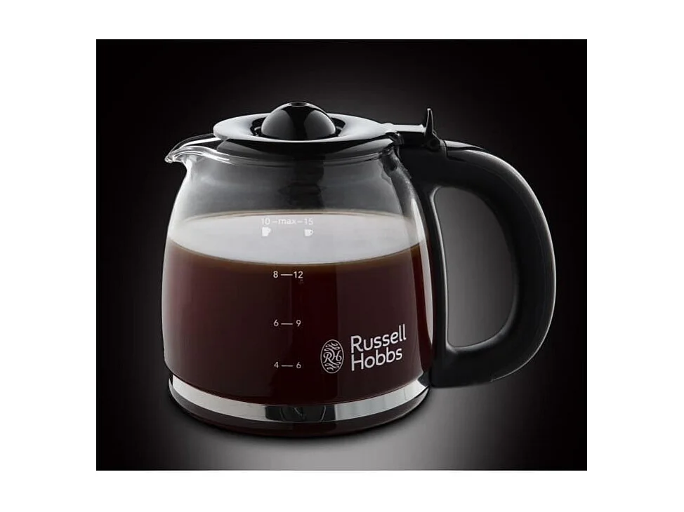 RUSSELL HOBBS 24033-56 - Cafetiere programmable Colours Plus - Technologie WhirlTech - 15 tasses - 1100 W - Creme