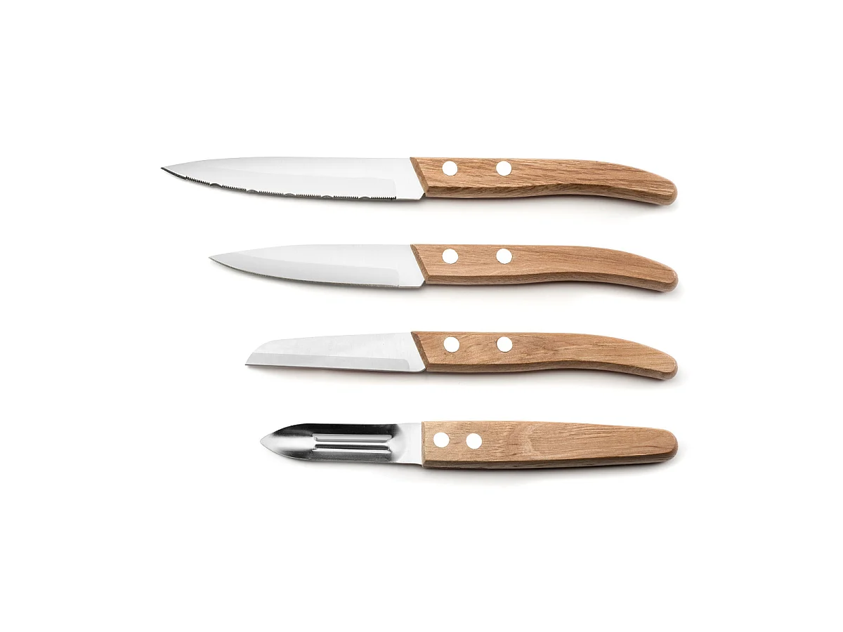 Essence - Set de 4 couteaux Essentiel" Bois naturel"