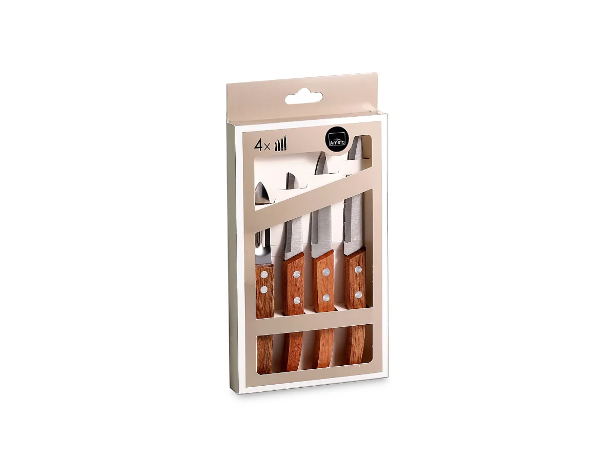 Essence - Set de 4 couteaux Essentiel" Bois naturel"