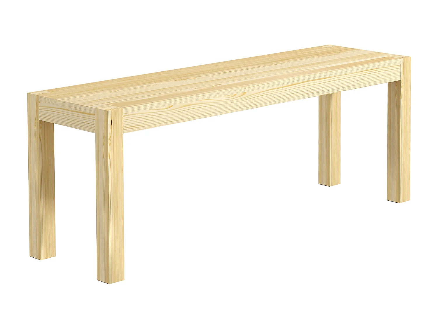 Banc bois intérieur 3 places pin naturel verni dim. 120 x 33 x 45 cm charge max. 240 Kg