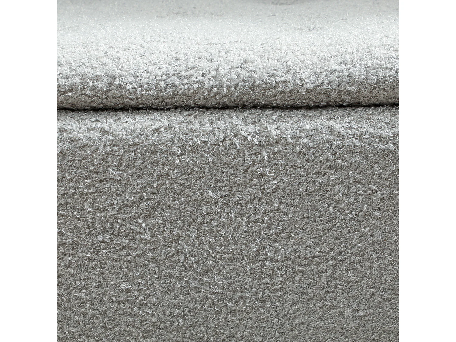 Banc coffre de rangement surface effet cachemire pieds bois gris