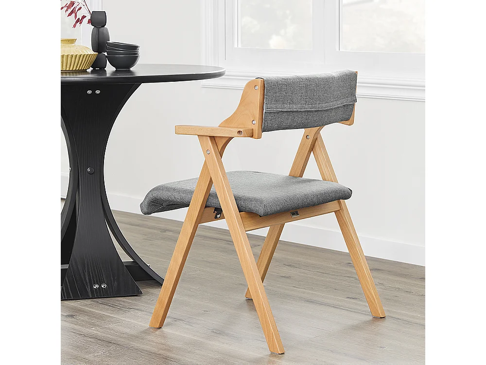 SoBuy Opvouwbare stoel Lichtgrijs 61.5x56x77.6cm Functioneel FST98-HG