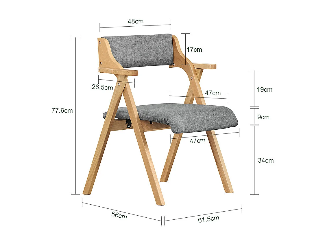 SoBuy Sedia pieghevole impilabile 61.5x56x77.6cm Funzionale FST98-HG
