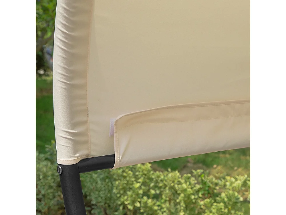 SoBuy Sdraio da Giardino 2 Posti con Cuscini Grigi 140x184x180 cm