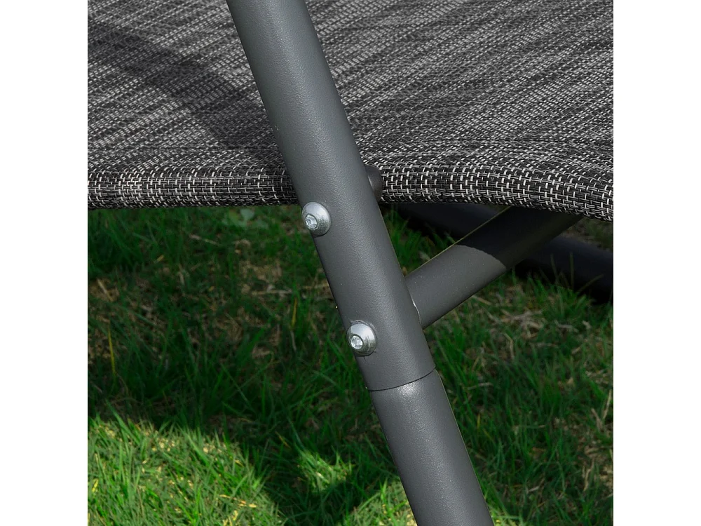 SoBuy Chaise Longue Bascule Fauteuil Relax Noir