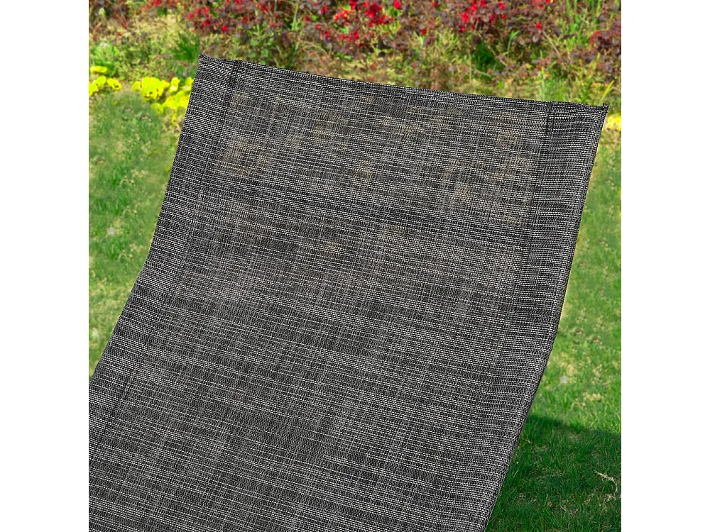 SoBuy Chaise Longue Bascule Fauteuil Relax Noir