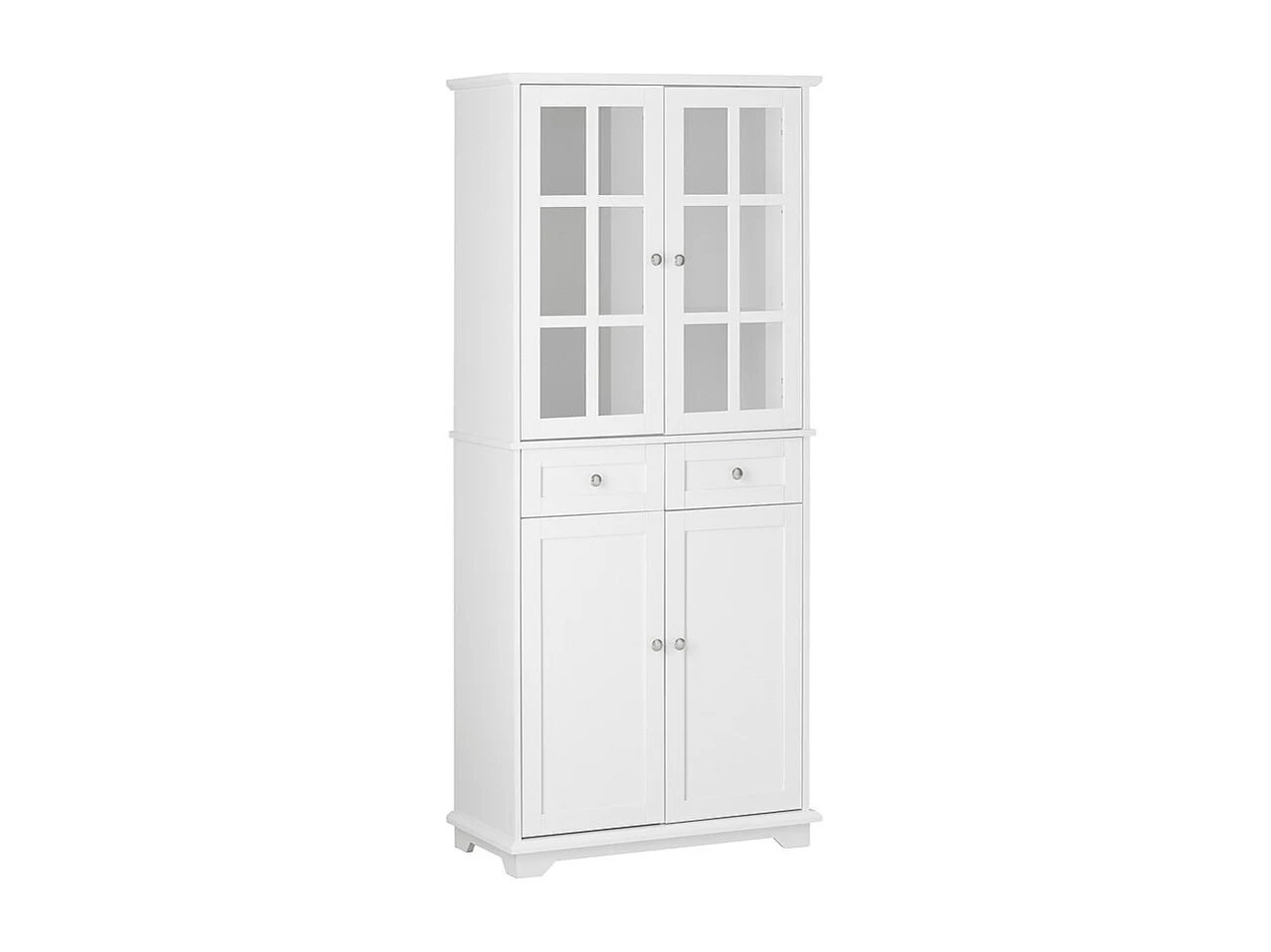 SoBuy Buffet de Cuisine 4 Portes 2 Tiroirs Blanc 75 40 175 cm FSB76-W