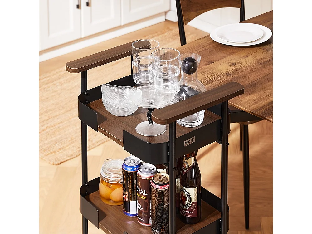 SoBuy wózek serwisowy barowy 3-poziomowy kuchenny metalowy vintage