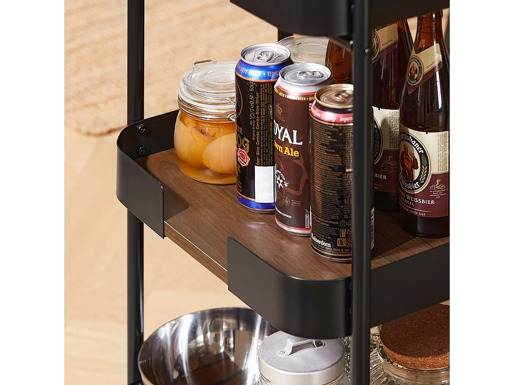 SoBuy wózek serwisowy barowy 3-poziomowy kuchenny metalowy vintage