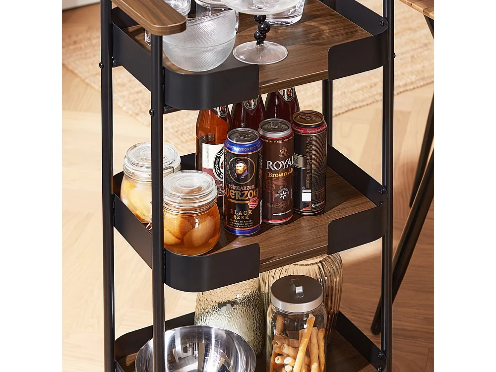 SoBuy wózek serwisowy barowy 3-poziomowy kuchenny metalowy vintage