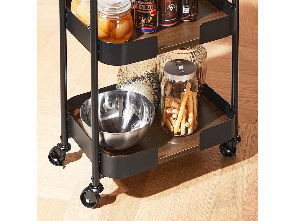 SoBuy wózek serwisowy barowy 3-poziomowy kuchenny metalowy vintage