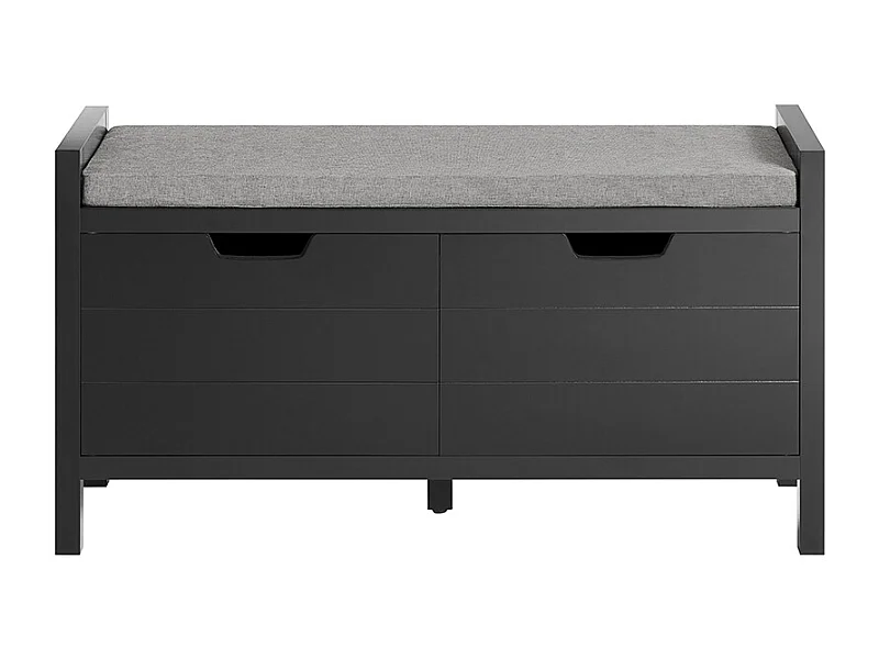 SoBuy Banc de rangement à chaussures avec 1 tiroir Noir 91x30x50cm Fonctionnel FSR63-II-SCH