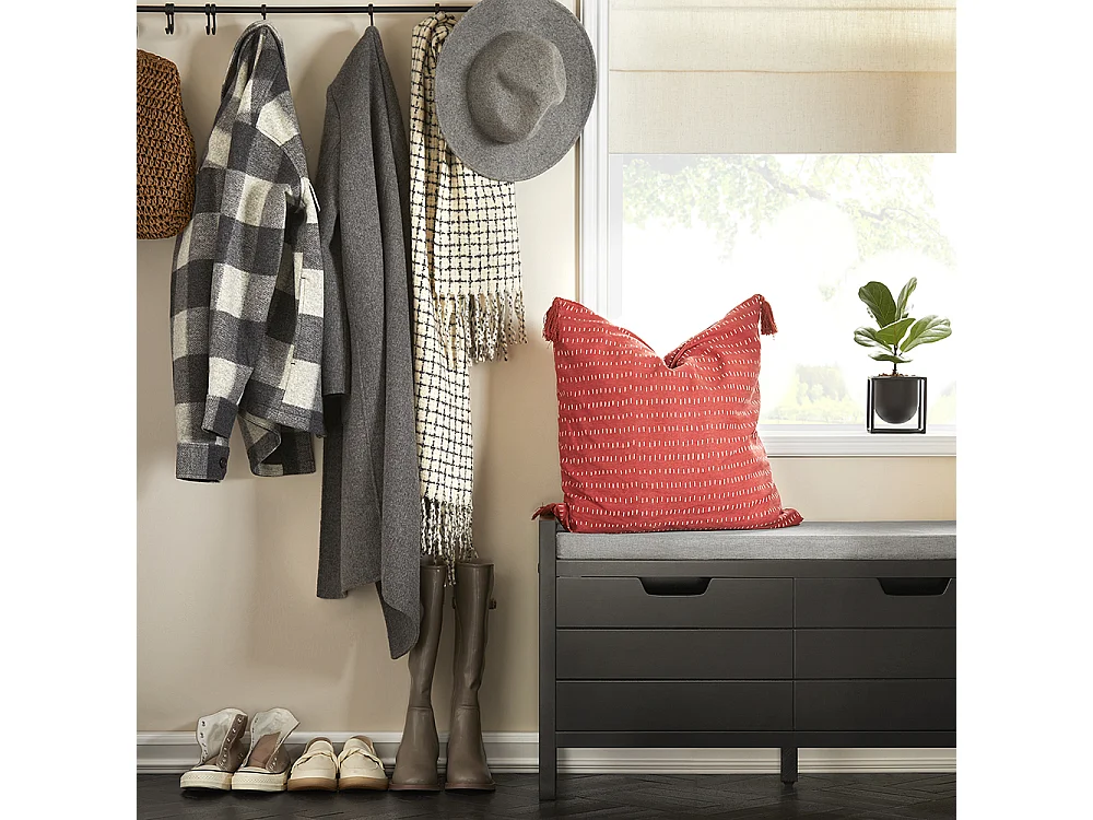 SoBuy Banc de rangement à chaussures avec 1 tiroir Noir 91x30x50cm Fonctionnel FSR63-II-SCH