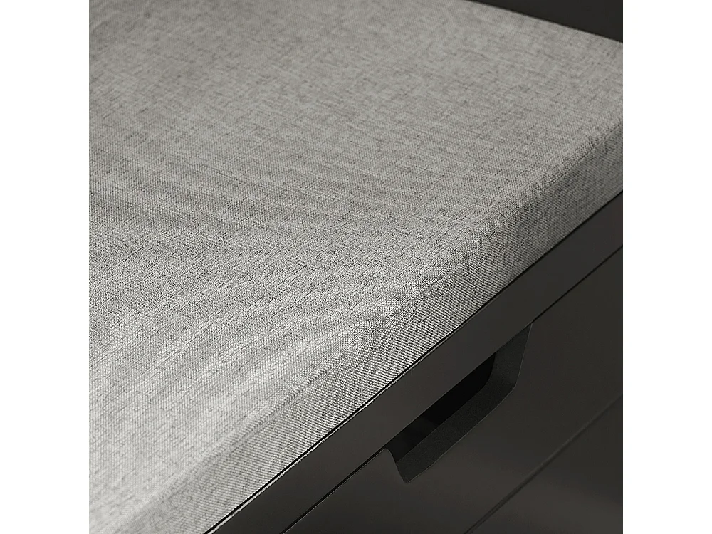 SoBuy Banc de rangement à chaussures avec 1 tiroir Noir 91x30x50cm Fonctionnel FSR63-II-SCH