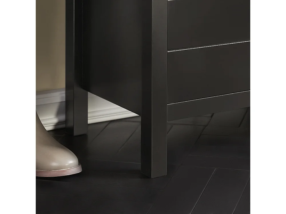 SoBuy Banc de rangement à chaussures avec 1 tiroir Noir 91x30x50cm Fonctionnel FSR63-II-SCH