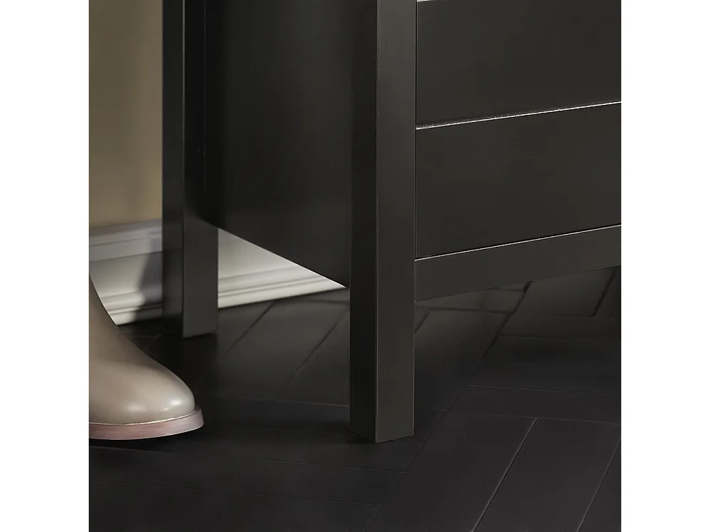 SoBuy Banc à Chaussures avec Assise et Rangement Modèle FSR63-SCH Noir