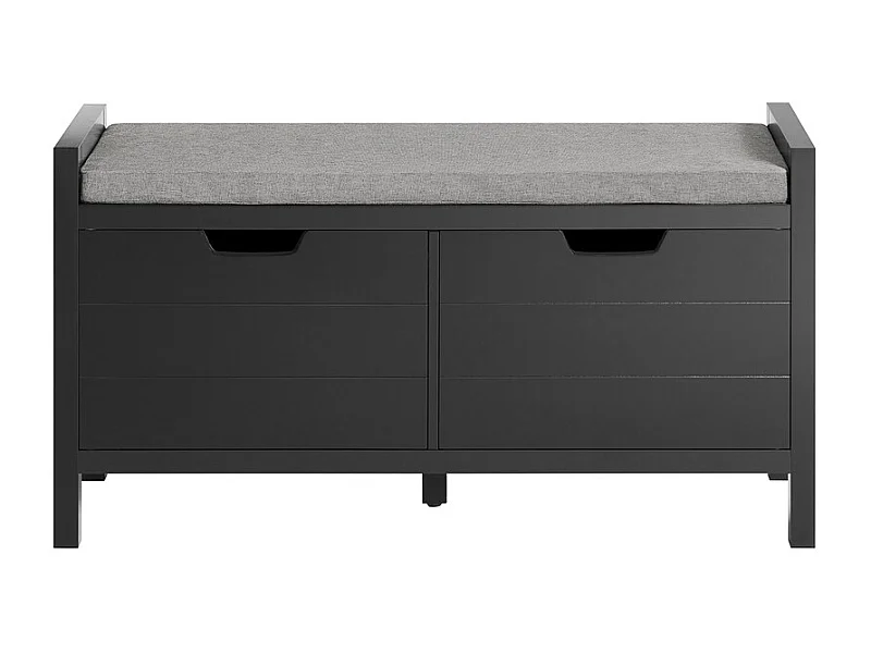 SoBuy Banc à Chaussures avec Assise et Rangement Modèle FSR63-SCH Noir