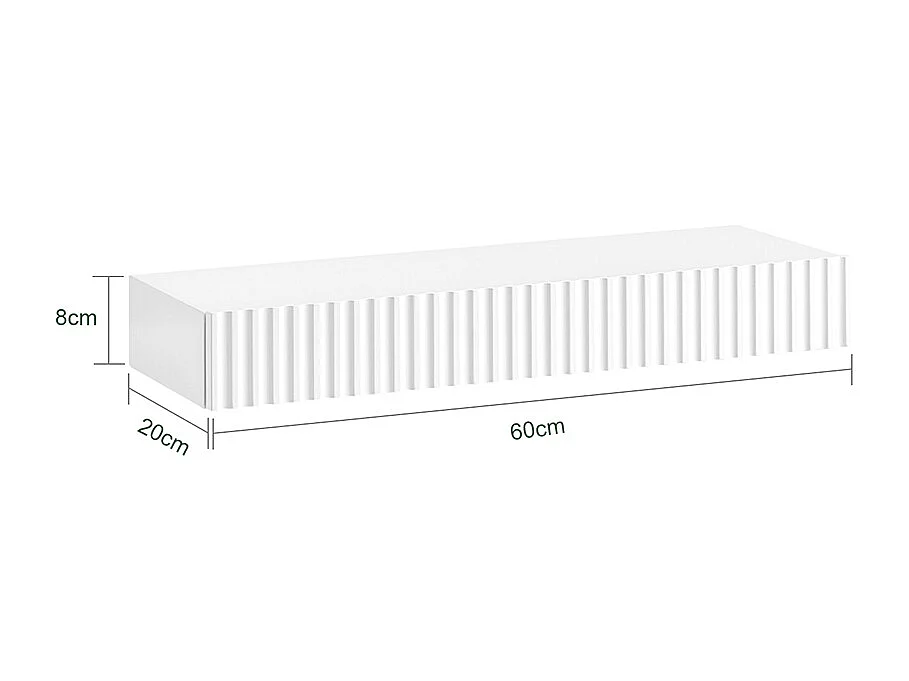 SoBuy Plank met lade Wit 60x20x8cm Modern FHK38-W