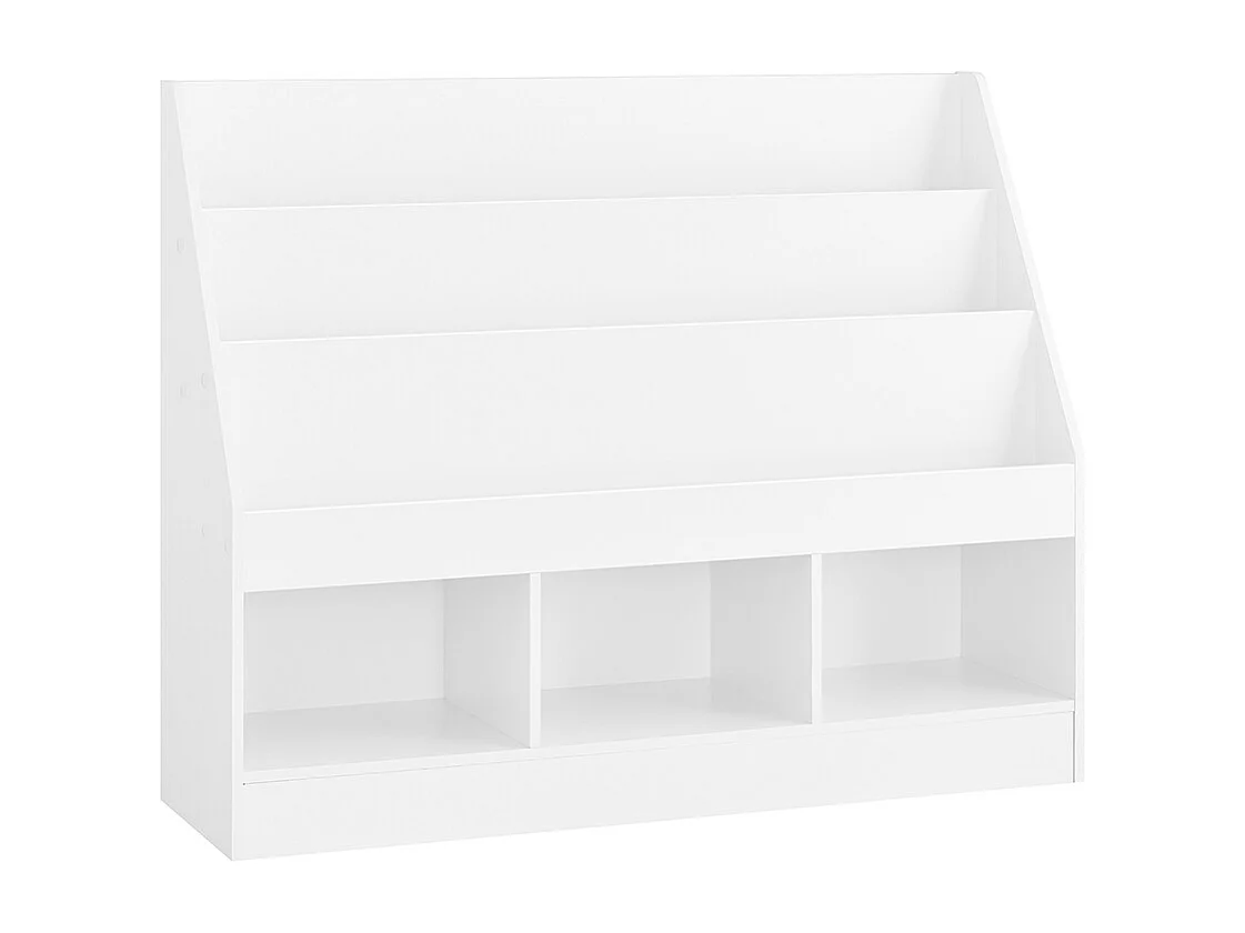 SoBuy Estantería infantil 3 shelfs Blanco 100x29.8x80cm Minimalista KMB118-W