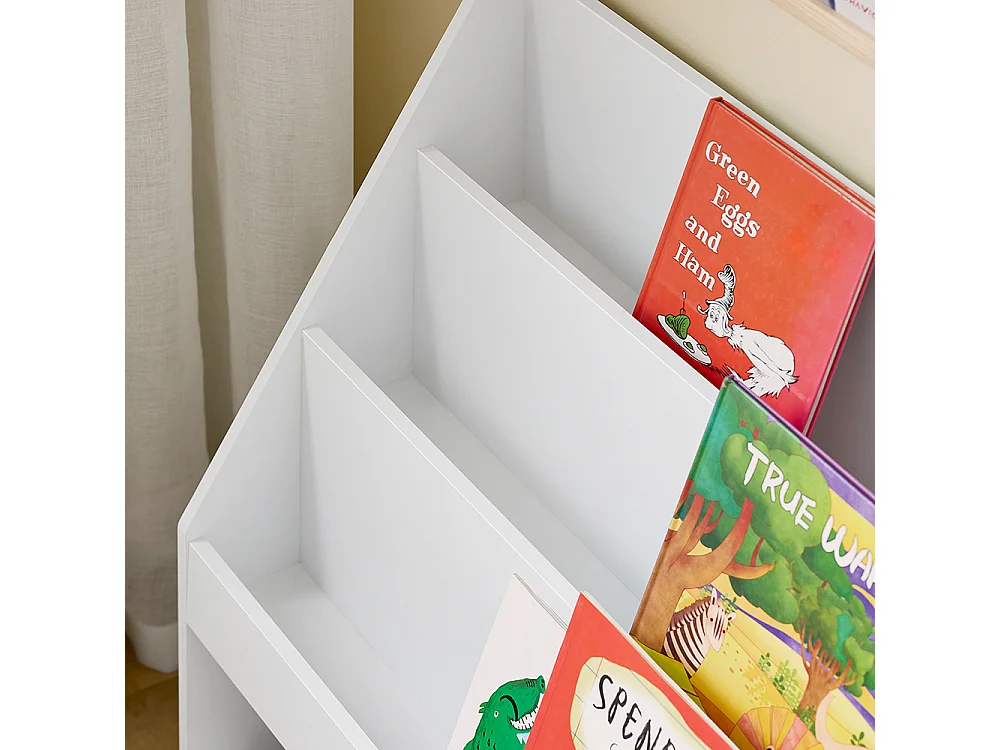 SoBuy Estantería infantil 3 shelfs Blanco 100x29.8x80cm Minimalista KMB118-W