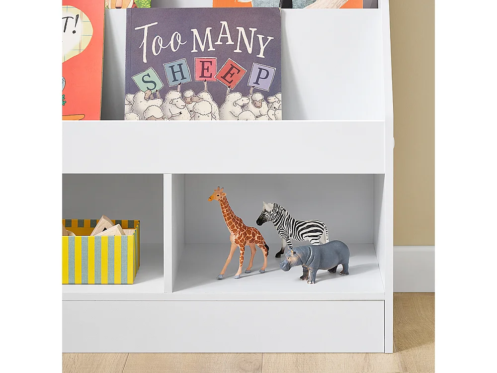 SoBuy Estantería infantil 3 shelfs Blanco 100x29.8x80cm Minimalista KMB118-W