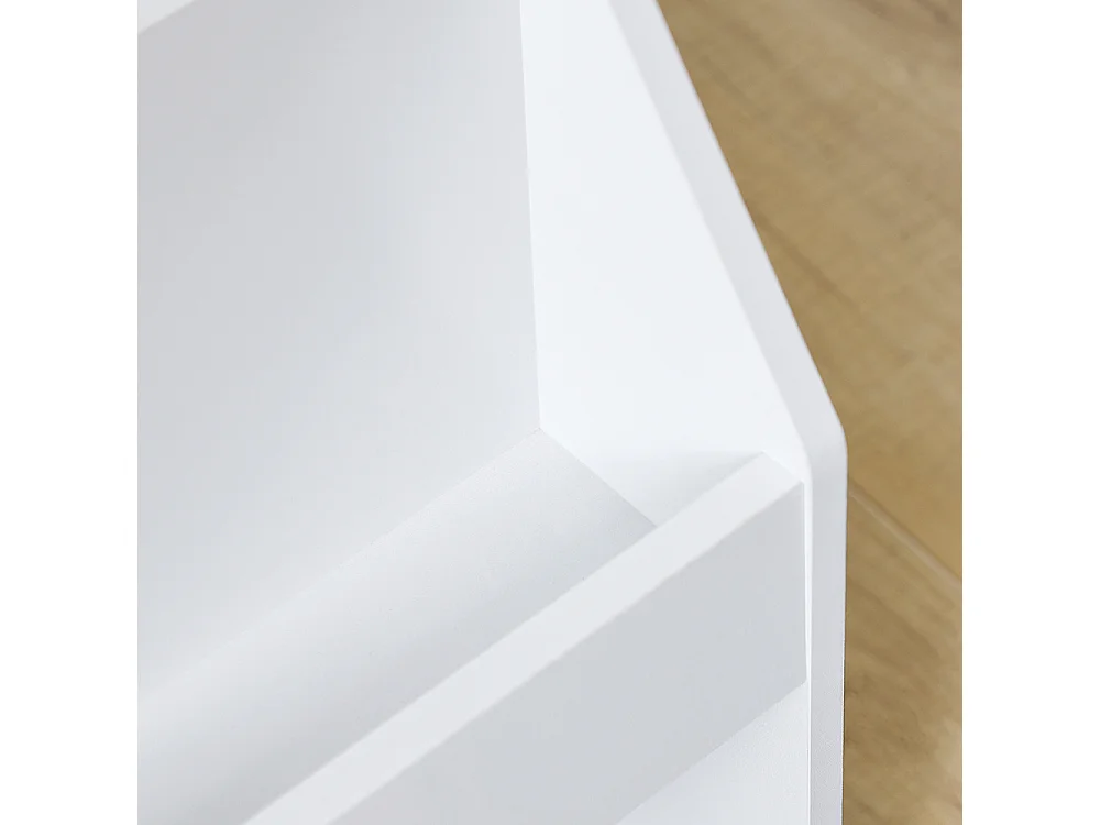 SoBuy Estantería infantil 3 shelfs Blanco 100x29.8x80cm Minimalista KMB118-W