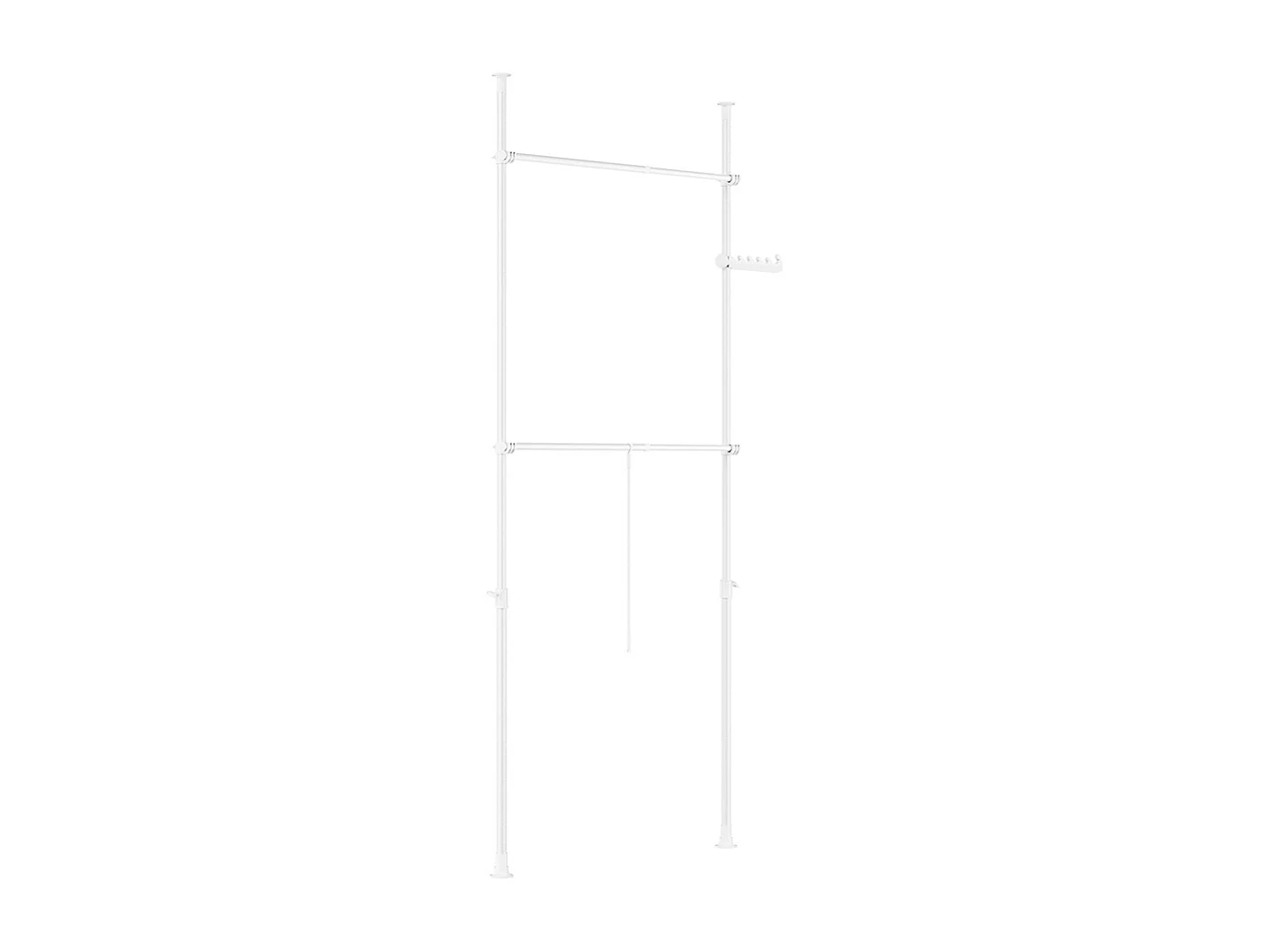 SoBuy Portemanteau sur Pied Télescopique Réglable Blanc 75x9x227cm Fonctionnel FRG109-II-W