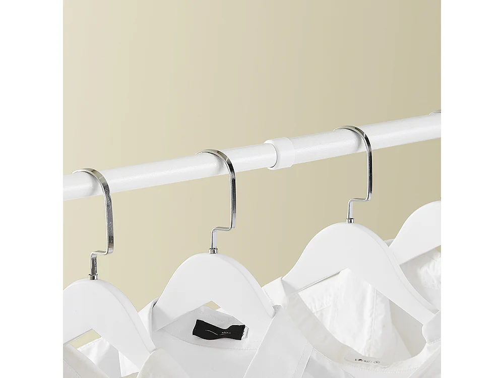 SoBuy Cabide de Pé Telescópico Branco 27x76.99x103cm Funcional FRG109-II-W