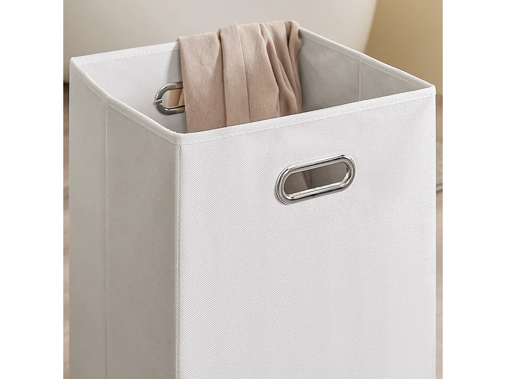 SoBuy Mobile portabiancheria con 2 cassetti Bianco 78x38x90cm Moderno BZR213-W
