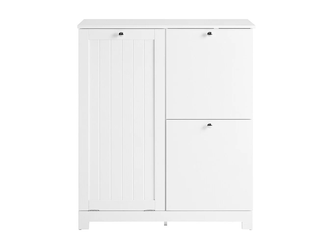 SoBuy Cesto para ropa sucia con 2 cajones Blanco 78x38x90cm Moderno BZR213-W