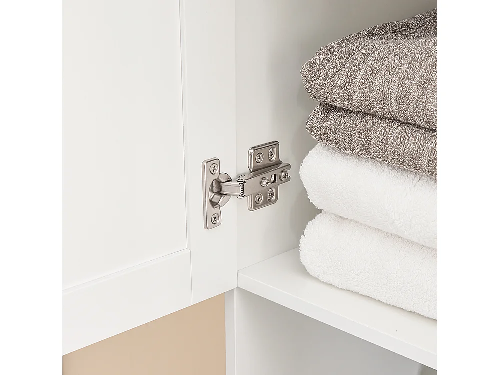 SoBuy Coluna de Banho com Uma Gaveta Branco 40x38x180cm Funcional BZR216-W