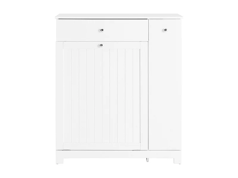 SoBuy Mobile portabiancheria con 1 cassetto Bianco 78x38x90.3cm Moderno BZR214-W