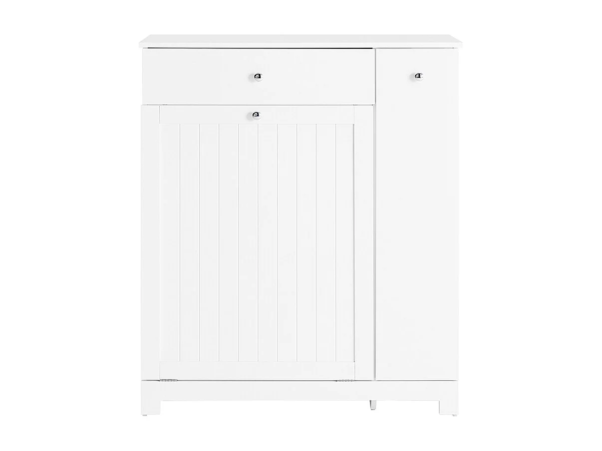SoBuy Mobile portabiancheria con 1 cassetto Bianco 78x38x90.3cm Moderno BZR214-W