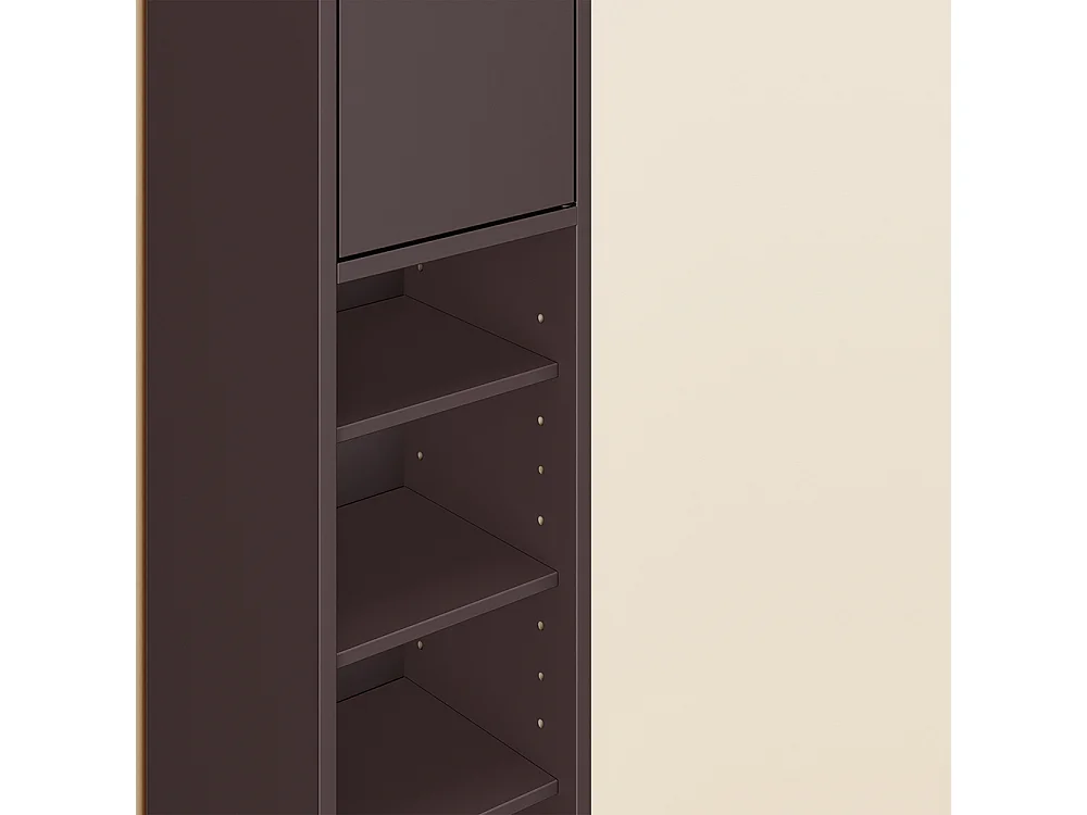 SoBuy Mobile alto bagno con 1 cassetto Marrone 20x20x180cm Funzionale BZR34-II-BR