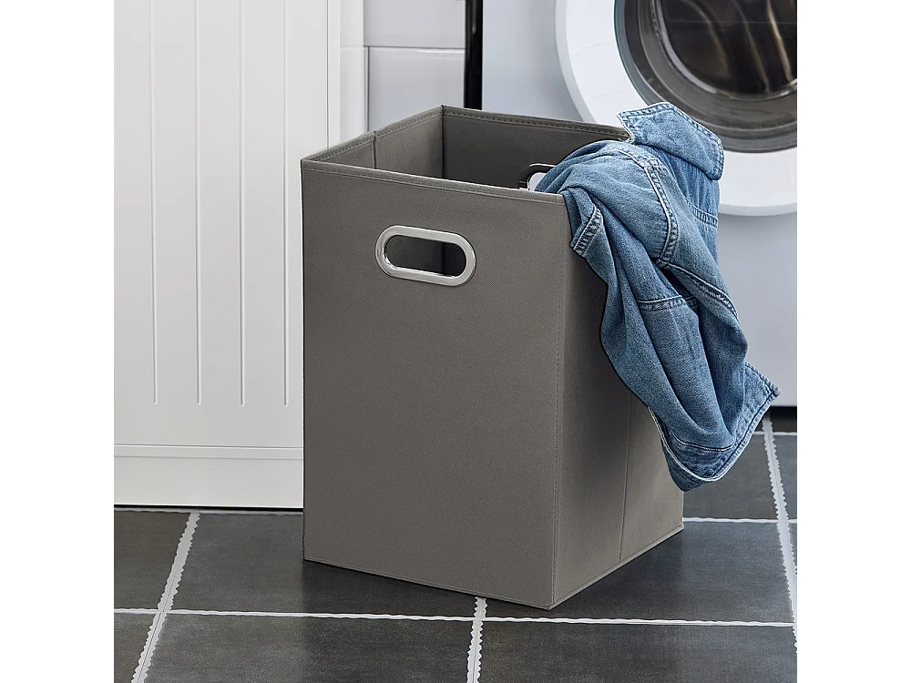 SoBuy Mueble de Baño con Cesta y Cajón - Armario de Madera Blanca