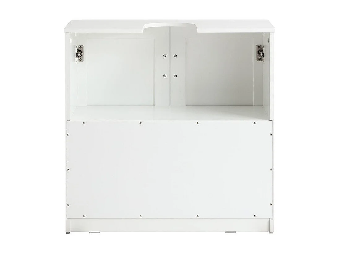 SoBuy Mueble Lavabo Baño 2 Puertas Blanco Armario Almacenamiento Suelo