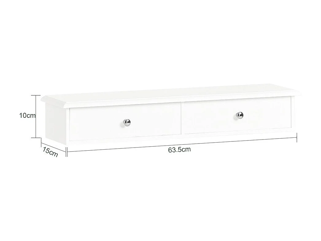 SoBuy Armário Suspenso Branco com Espelho de 43cm